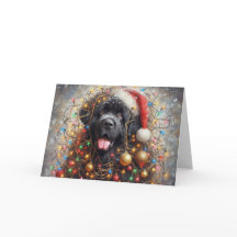 Weihnachts-Newfie-Grußkarte