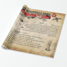 Weihnachts-News Glossy Wrapping Paper, 30" x 6'