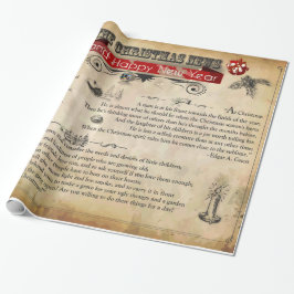 Weihnachts-News Glossy Wrapping Paper, 30" x 6' Geschenkpapier