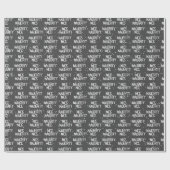 Weihnachts NICE NAUGHTY Text auf Grau Geschenkpapier (Flach)