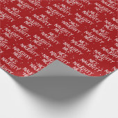 Weihnachts-NICE NAUGHTY Text auf Rot Geschenkpapier (Ecke)