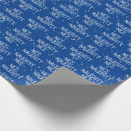 Weihnachts-NICE NAUGHTY Text auf Rot Geschenkpapier (Ecke)