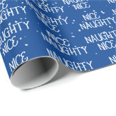 Weihnachts-NICE NAUGHTY Text auf Rot Geschenkpapier (Rolleneckpunkt)