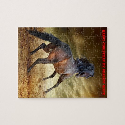 Weihnachts-Nichte. Puzzle (Horizontal)