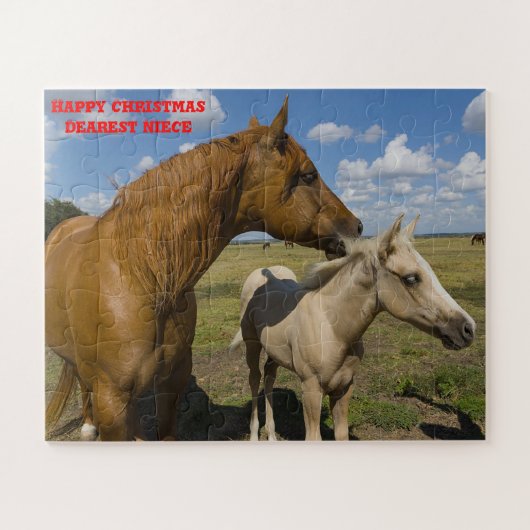 Weihnachts-Nichte. Puzzle (Horizontal)