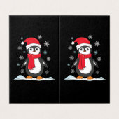 Weihnachts-Niedlich-Pinguin (Außenseite Aufgefaltet)