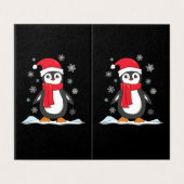 Weihnachts-Niedlich-Pinguin (Außenseite Aufgefaltet)
