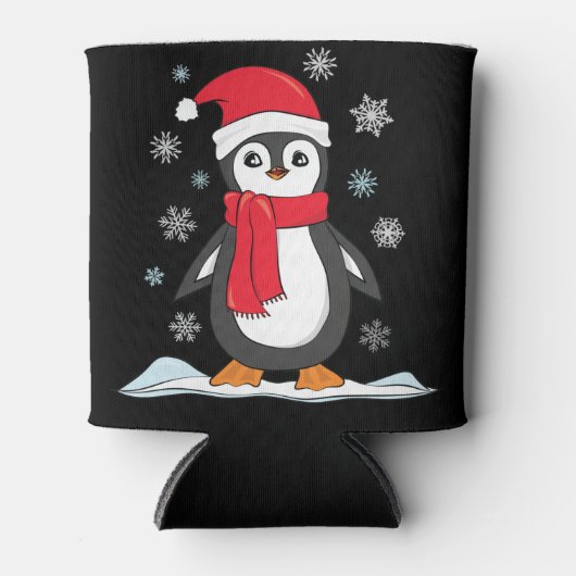 Weihnachts-Niedlich-Pinguin Dosenkühler (Vorderseite)