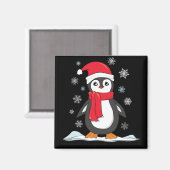 Weihnachts-Niedlich-Pinguin Magnet (Vorderseite/Rückseite)