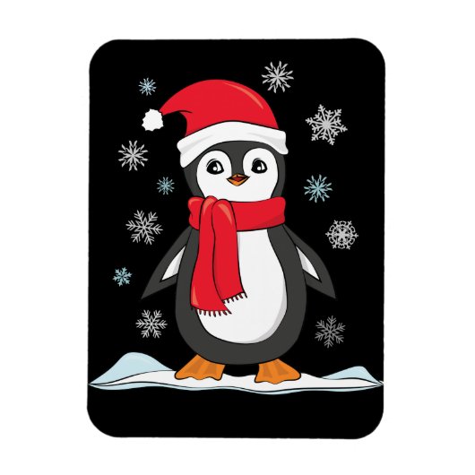 Weihnachts-Niedlich-Pinguin Magnet (Vertikal)