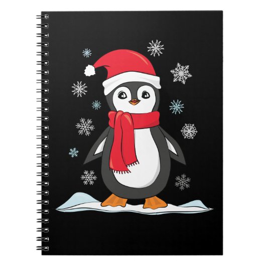 Weihnachts-Niedlich-Pinguin Notizblock (Vorderseite)