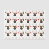 Weihnachts-Niedlich-Rentier-Decoupage-Set Seidenpapier (Vorderseite)