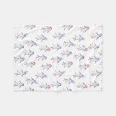 Weihnachts-Niedlich-Tanzpinguine Fleecedecke (Vorderseite (Horizontal))