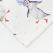 Weihnachts-Niedlich-Tanzpinguine Fleecedecke (Ecke)