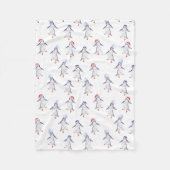 Weihnachts-Niedlich-Tanzpinguine Fleecedecke (Vorderseite)