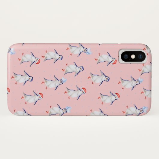 Weihnachts Niedlich Tanzpinguine Pattern Case-Mate iPhone Hülle (Rückseite (Horizontal))