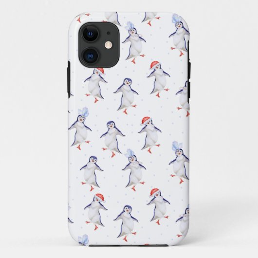 Weihnachts Niedlich Tanzpinguine Pattern Case-Mate iPhone Hülle (Rückseite)