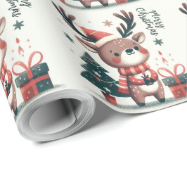 Weihnachts-Niedliche Geschenkboxen Santa Reindeer Geschenkpapier