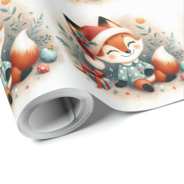 Weihnachts Niedliche Santa Fox-Geschenkboxen Geschenkpapier