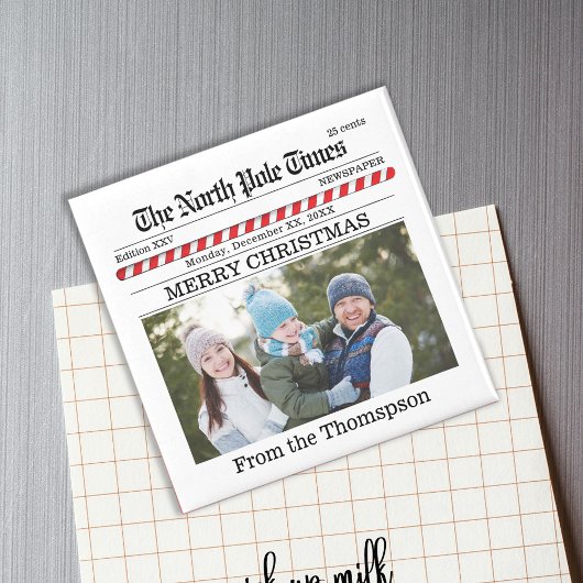 Weihnachts-Niedliche Spaß Typografie Zeitungsdesig Magnet