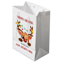 Weihnachts Niedliche Winking-Rentierpause Mittlere Geschenktüte