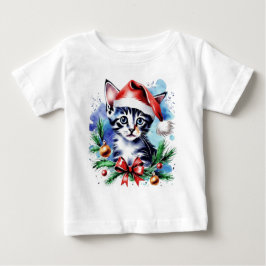 Weihnachts-niedlicher Welpe Baby T-shirt