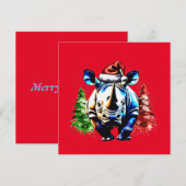 Weihnachts-niedlicher Welpe Einladung (Vorne/Hinten)