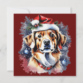 Weihnachts-niedlicher Welpe Einladung