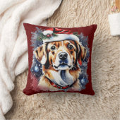 Weihnachts-niedlicher Welpe Kissen (Decke)