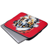 Weihnachts-niedlicher Welpe Laptopschutzhülle (Vorne Knopf)