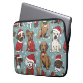Weihnachts-niedlicher Welpe Laptopschutzhülle (Vorderseite Links)