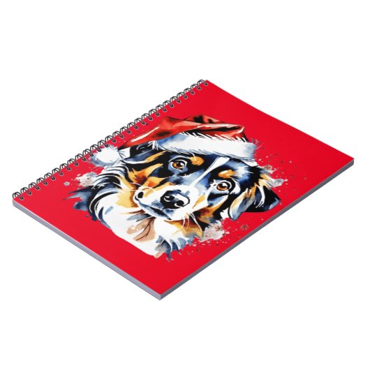 Weihnachts-niedlicher Welpe Notizblock (Linke Seite)