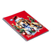 Weihnachts-niedlicher Welpe Notizblock (Rechte Seite)