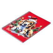 Weihnachts-niedlicher Welpe Notizblock (Linke Seite)