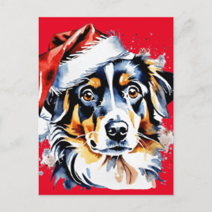 Weihnachts-niedlicher Welpe Postkarte