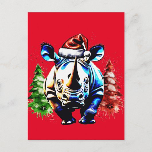 Weihnachts-niedlicher Welpe Postkarte (Vorderseite)