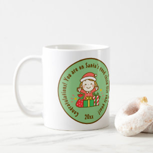 Weihnachts-Nizza-Liste Kinder Geschenk von Weihnac Kaffeetasse