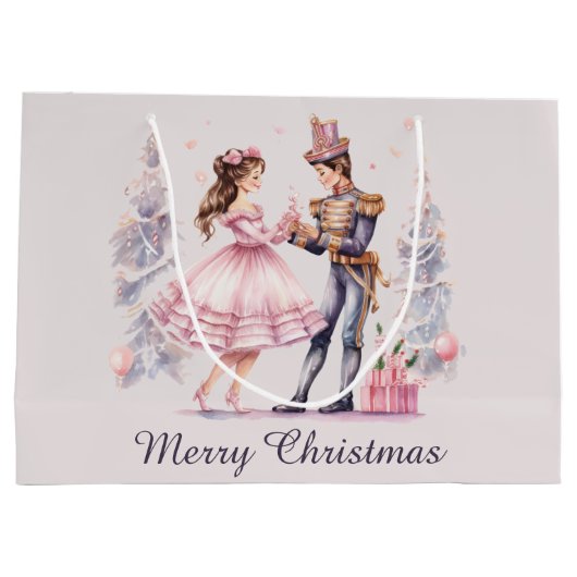 Weihnachts-Nokcracker hinzufügen Große Geschenktüte (Rückseite)