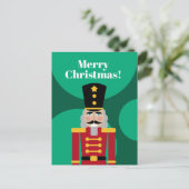 Weihnachts-Nokcracker-Weihnachtspostkarten Feiertagspostkarte (Stehend Vorderseite)