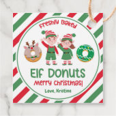 Weihnachts-Nordpol Elf Donuts Geschenk Geschenkanhänger (Rückseite)