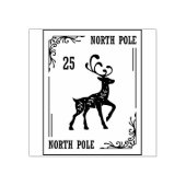 Weihnachts-Nordpol-Rentierfest Gummistempel (Prägung)