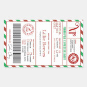 Weihnachts-Nordpol Sonderlieferung Elf Schiff Rechteckiger Aufkleber (Vorderseite)