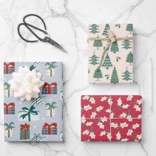 Weihnachts-Nostalgie-Verpackung Geschenkpapier Set