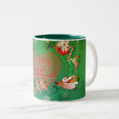 Weihnachts-Nostalgie Zweifarbige Tasse (VorderseiteRechts)