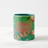 Weihnachts-Nostalgie Zweifarbige Tasse (Mittel)