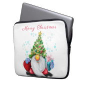 Weihnachts-Notebook-Sleeve Gnome mit Geschenken Laptopschutzhülle (Vorderseite Links)