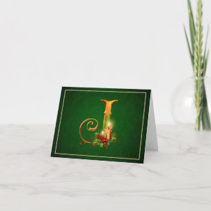 Weihnachts Notecard leuchten Kerzen erste J Feiertagskarte