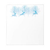 Weihnachts Notepad Blue Deer Notizblock (Vorderseite)