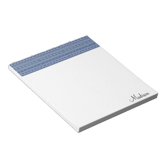 Weihnachts Notepad Blue Rentier Notizblock (angewinkelt)
