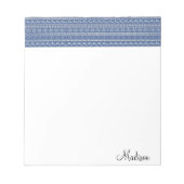 Weihnachts Notepad Blue Rentier Notizblock (Vorderseite)